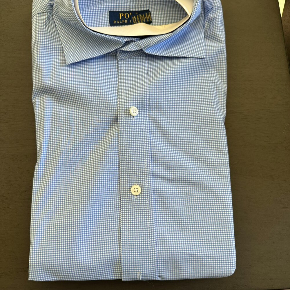 Polo by Ralph Lauren Men's Classic Blue & White Dress shirt
